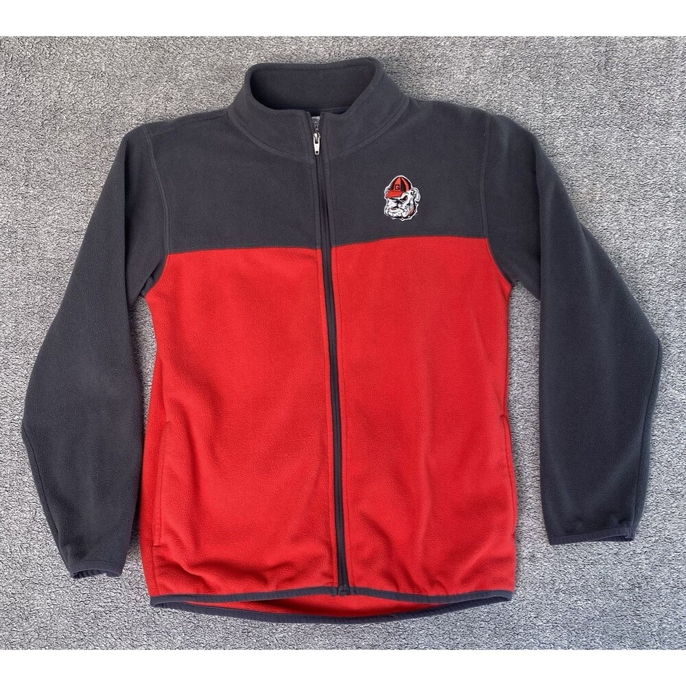 Rivalry Threads Boys Georgia Bulldogs Full Zip Fleece Jacket Youth Sz XL (16/18)